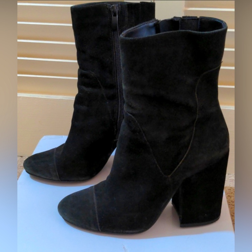 Black suede booties 6